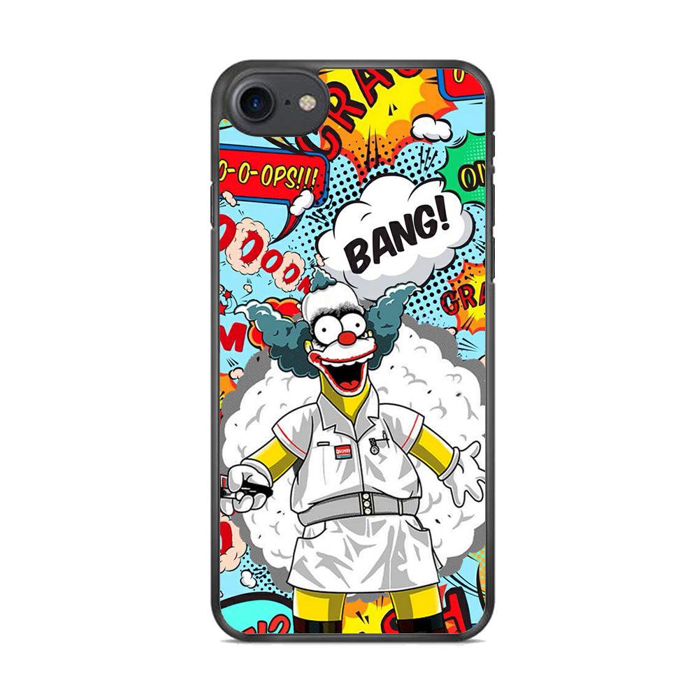 Krusty Joker Bang iPhone 8 Case-Rubber Black (2D Case)-Oxvistore