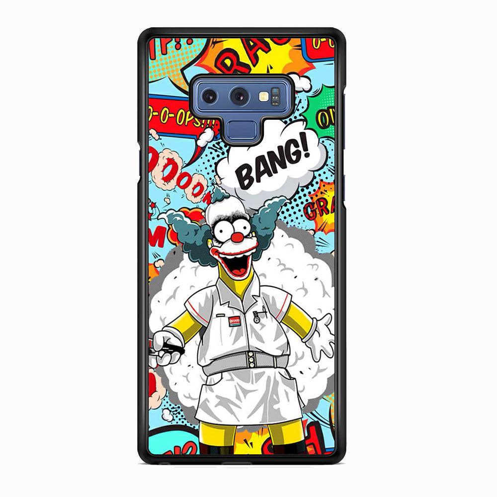 Krusty Joker Bang Samsung Galaxy Note 9 Case-Rubber Black (2D Case)-Oxvistore