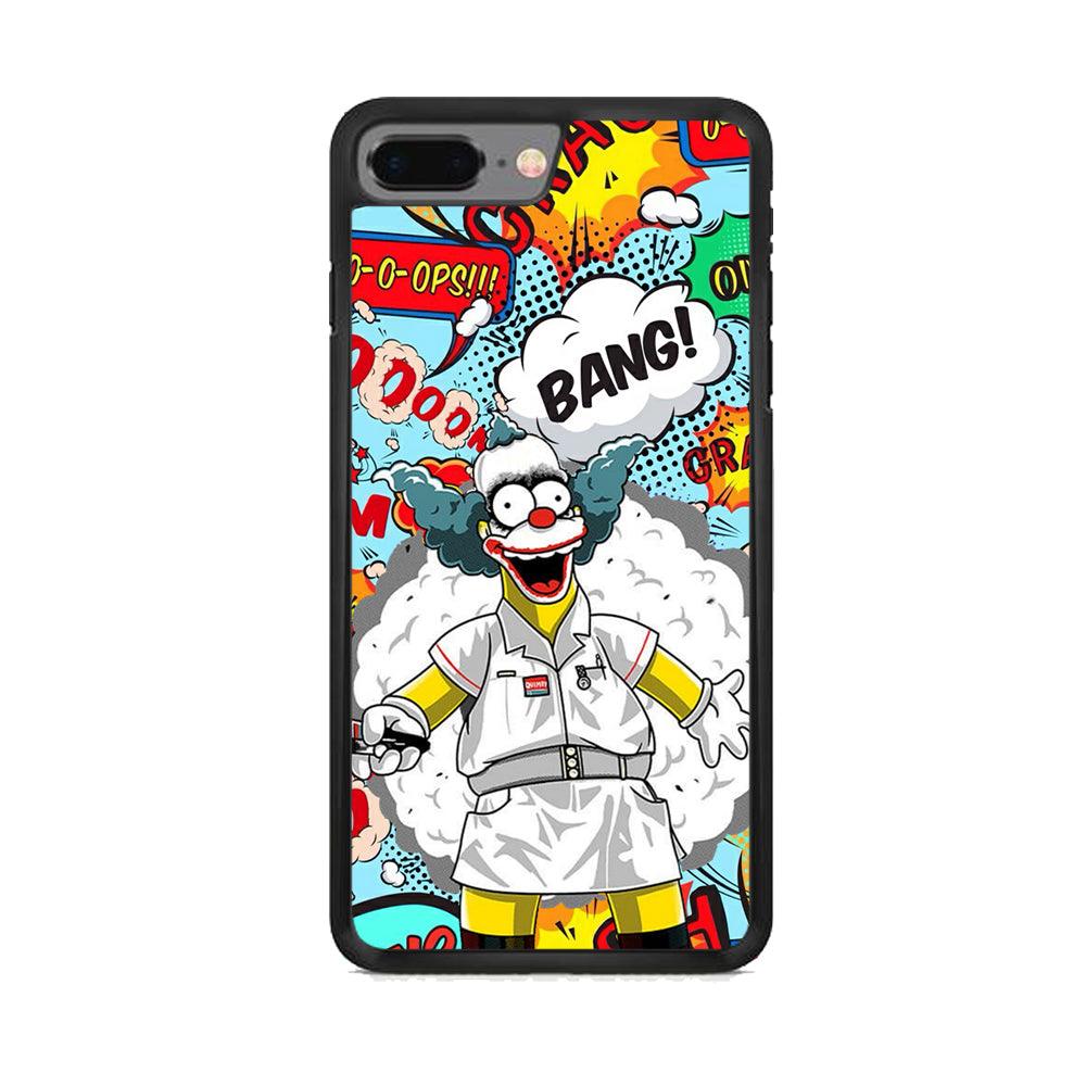 Krusty Joker Bang iPhone 8 Plus Case-Rubber Black (2D Case)-Oxvistore