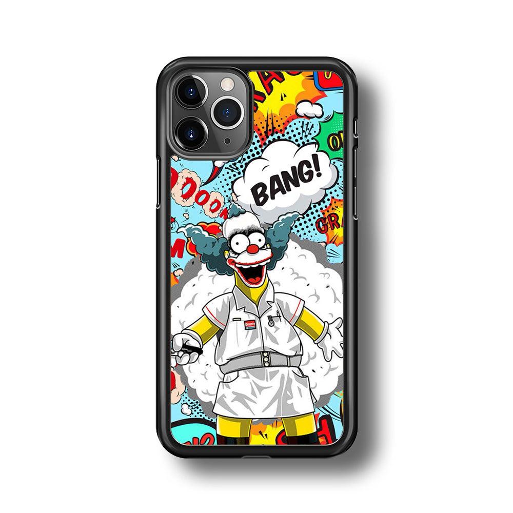 Krusty Joker Bang iPhone 11 Pro Max Case-Rubber Black (2D Case)-Oxvistore