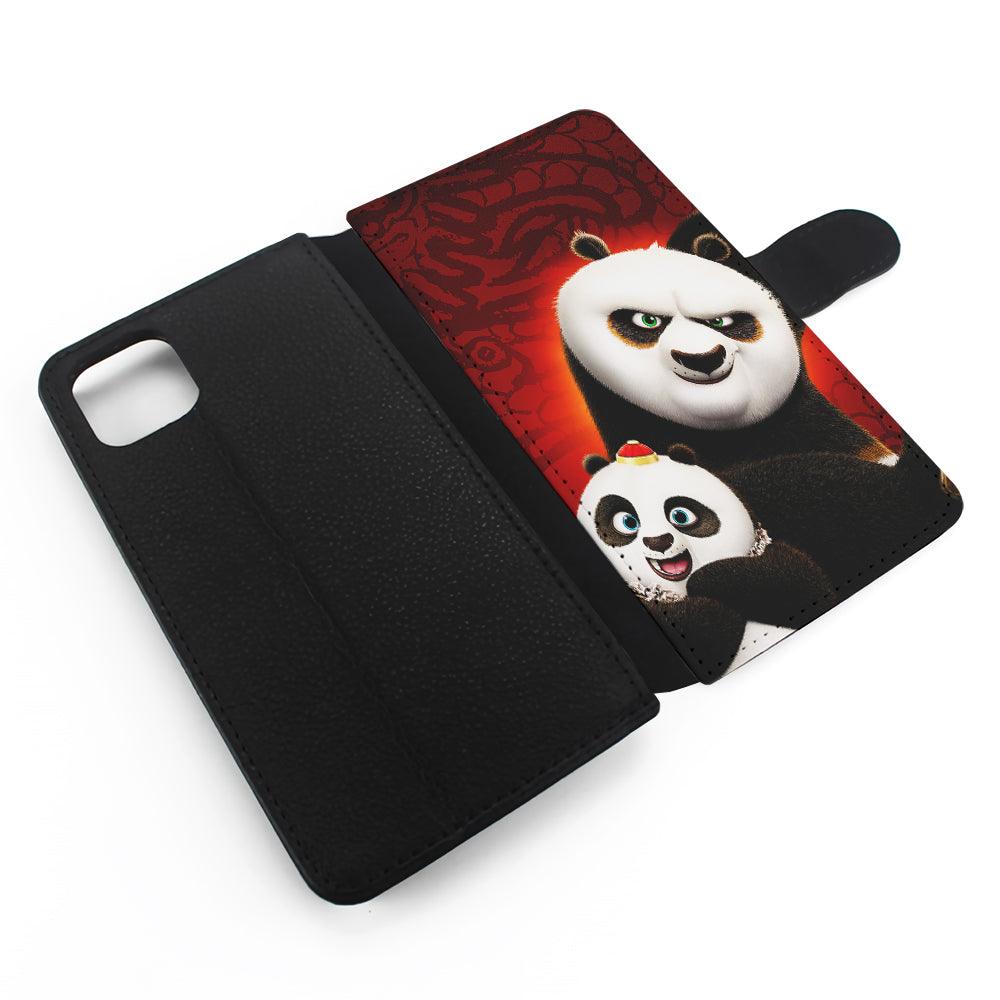 Kung Fu Panda With Baby Po Flip Wallet Phone Case-Oxvistore