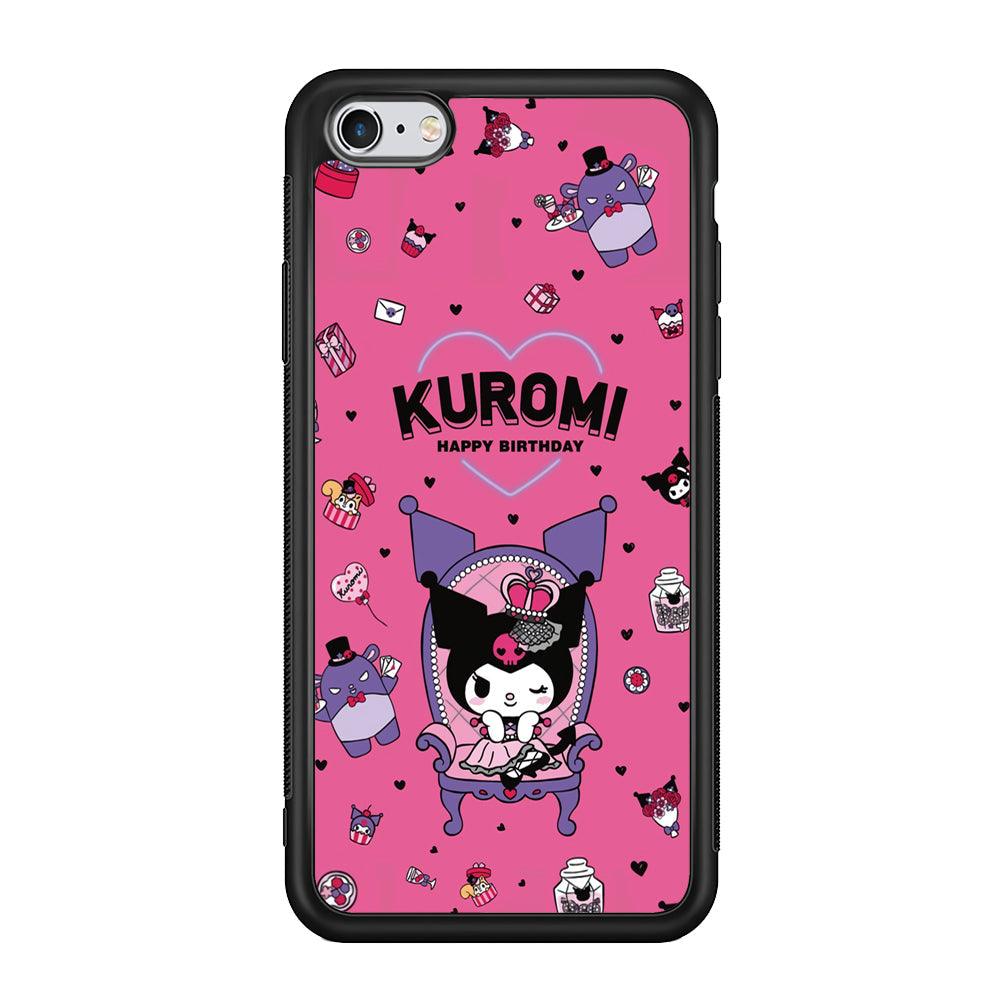 Kuromi Birthday Theme iPhone 6 Plus | 6s Plus Case-Rubber Black (2D Case)-Oxvistore