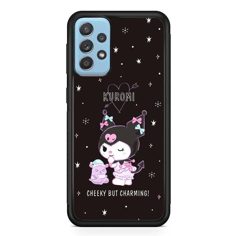 Kuromi Cheeky But Charming Samsung Galaxy A72 Case-Rubber Black (2D Case)-Oxvistore