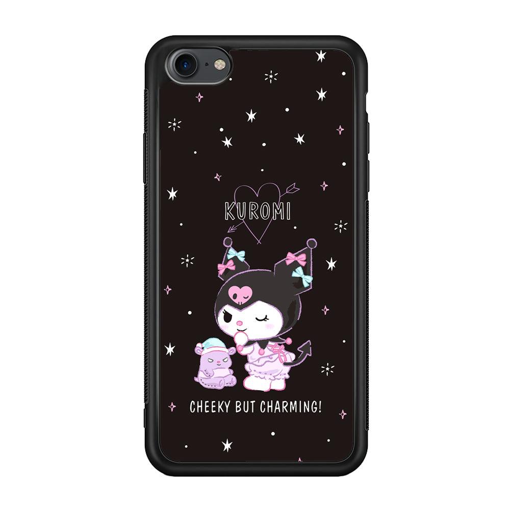 Kuromi Cheeky But Charming iPhone 7 Case-Rubber Black (2D Case)-Oxvistore