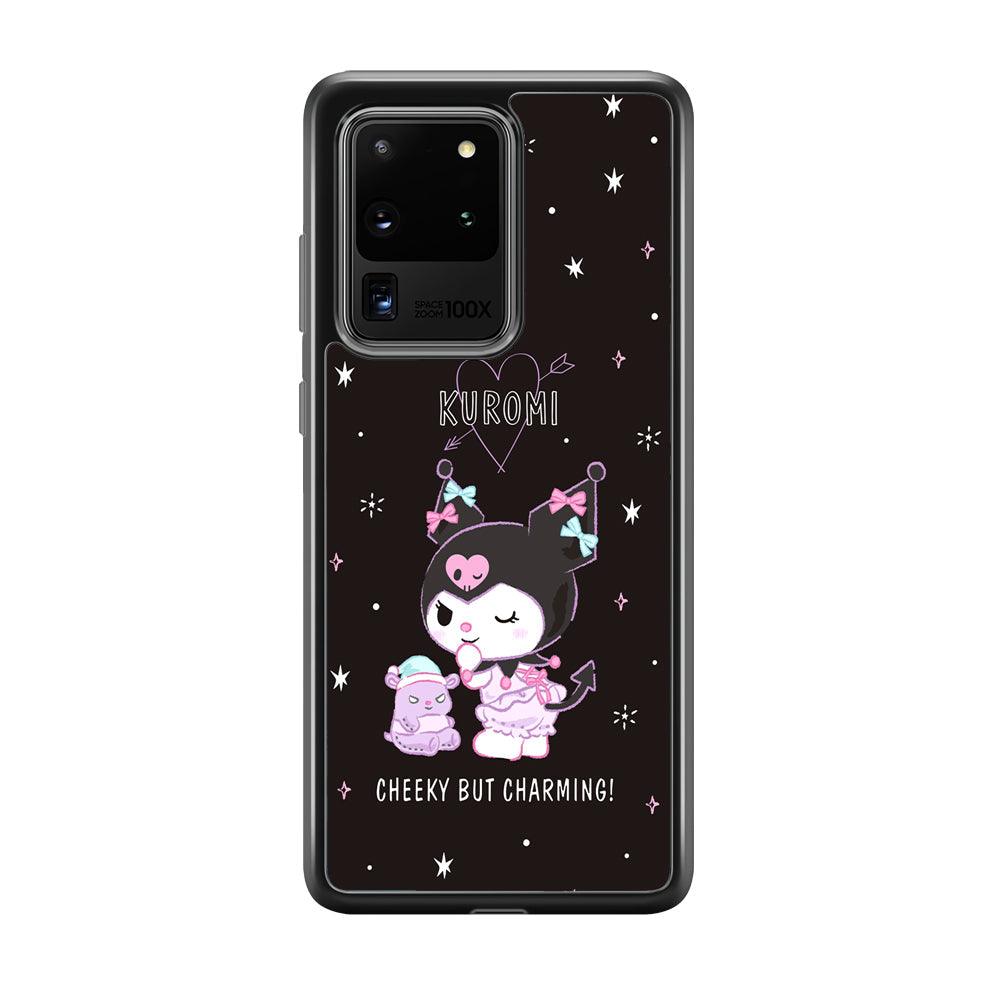 Kuromi Cheeky But Charming Samsung Galaxy S20 Ultra Case-Rubber Black (2D Case)-Oxvistore