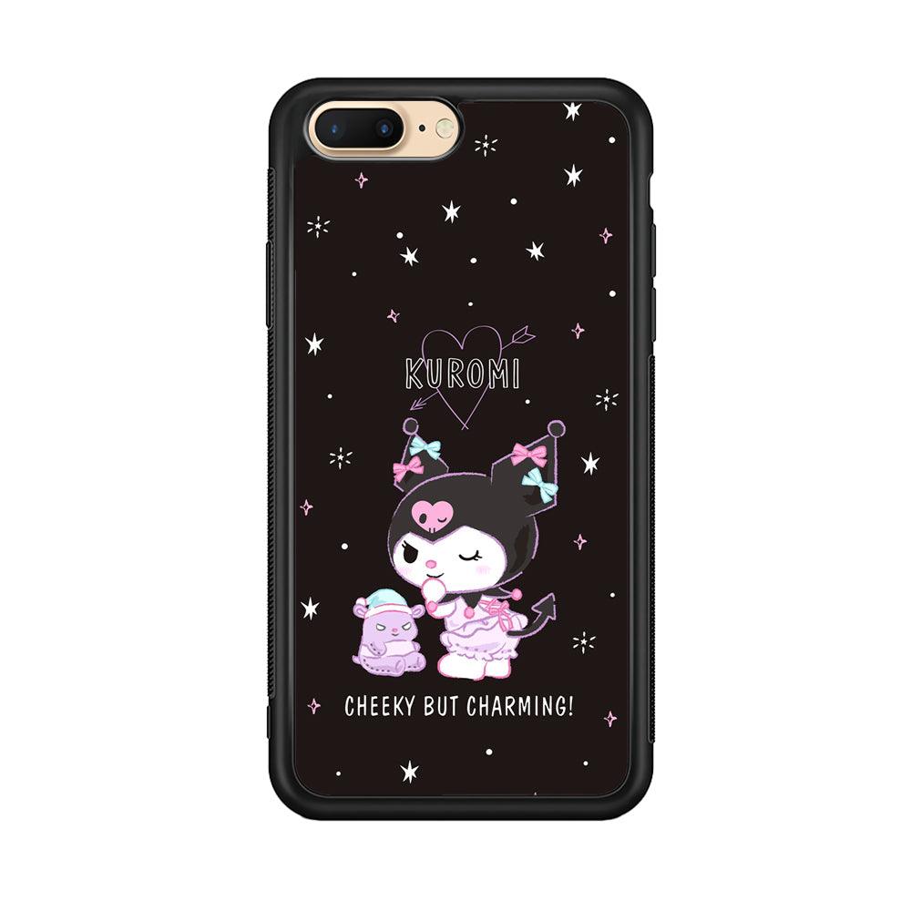 Kuromi Cheeky But Charming iPhone 7 Plus Case-Rubber Black (2D Case)-Oxvistore