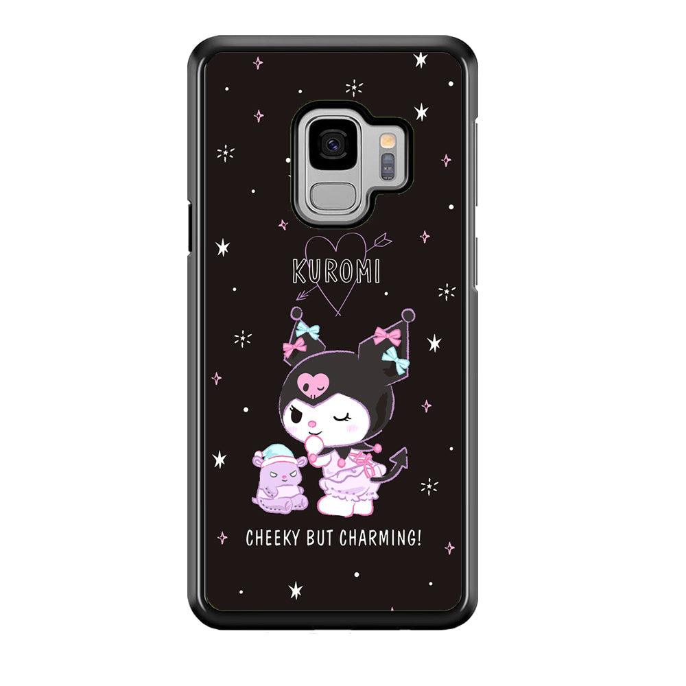 Kuromi Cheeky But Charming Samsung Galaxy S9 Case-Rubber Black (2D Case)-Oxvistore