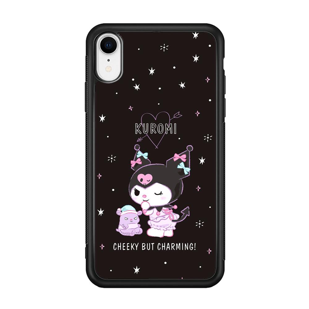 Kuromi Cheeky But Charming iPhone XR Case-Rubber Black (2D Case)-Oxvistore
