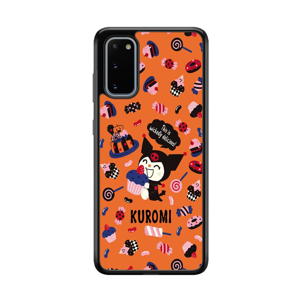 Kuromi Delicious Cake Samsung Galaxy S20 Case-Rubber Black (2D Case)-Oxvistore