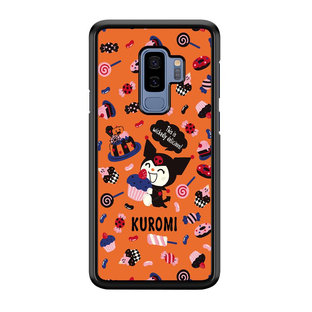 Kuromi Delicious Cake Samsung Galaxy S9 Plus Case-Rubber Black (2D Case)-Oxvistore