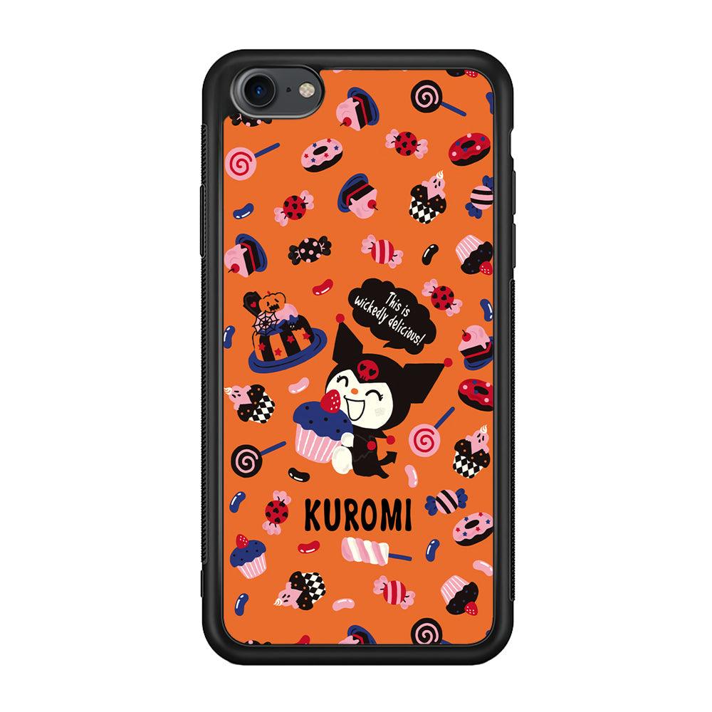 Kuromi Delicious Cake iPhone 7 Case-Rubber Black (2D Case)-Oxvistore