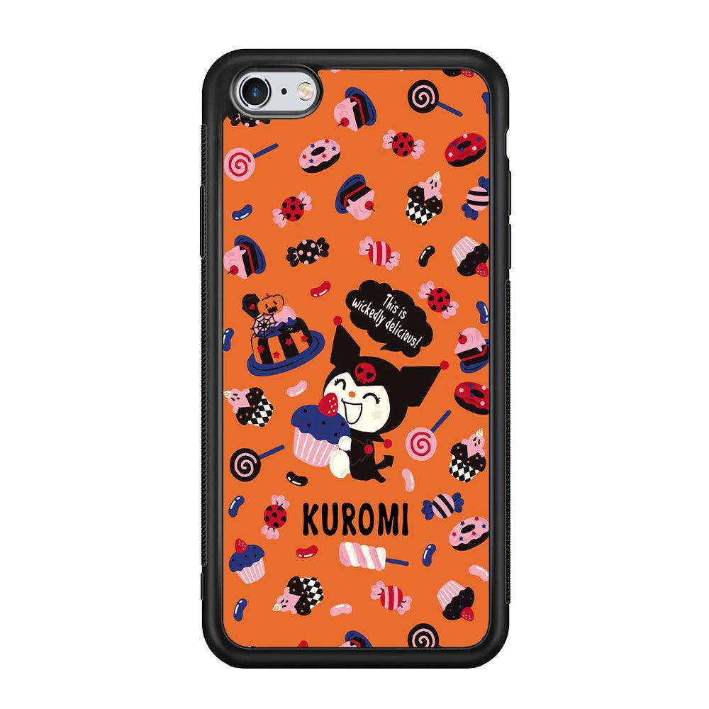 Kuromi Delicious Cake iPhone 6 Plus | 6s Plus Case-Rubber Black (2D Case)-Oxvistore