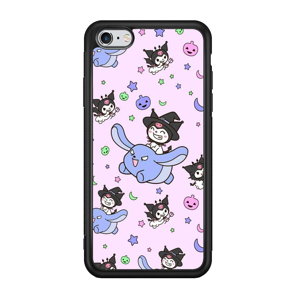 Kuromi Flying Partner iPhone 6 Plus | 6s Plus Case-Rubber Black (2D Case)-Oxvistore