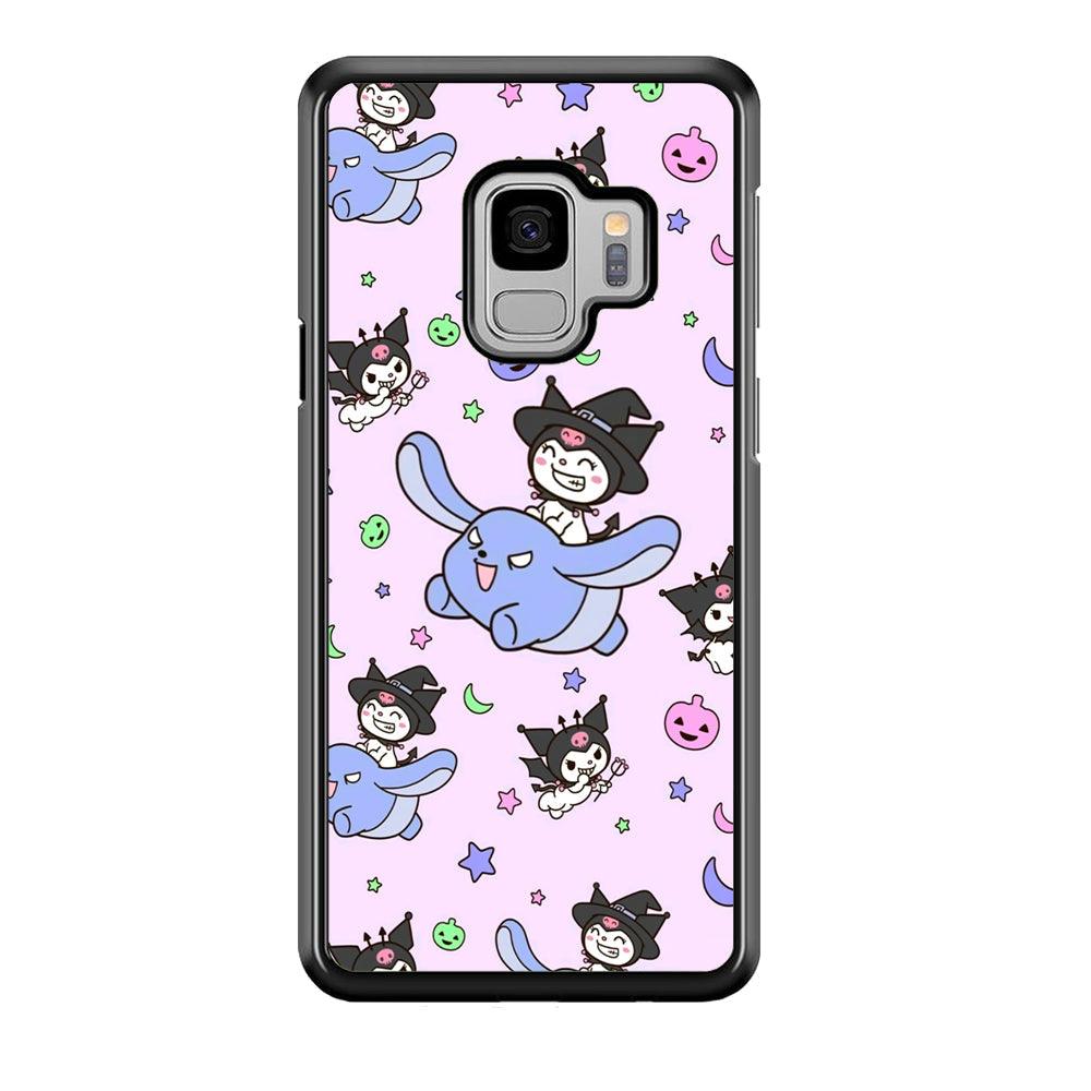 Kuromi Flying Partner Samsung Galaxy S9 Case-Rubber Black (2D Case)-Oxvistore