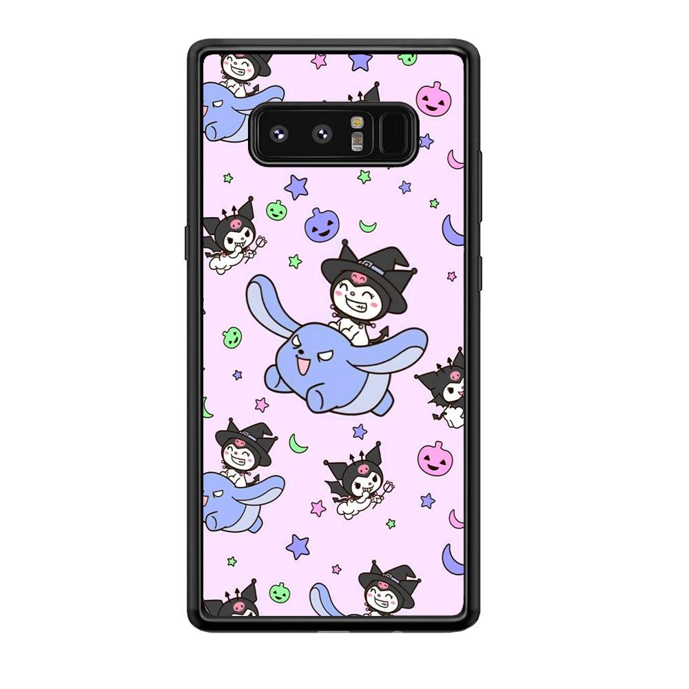 Kuromi Flying Partner Samsung Galaxy Note 8 Case-Rubber Black (2D Case)-Oxvistore