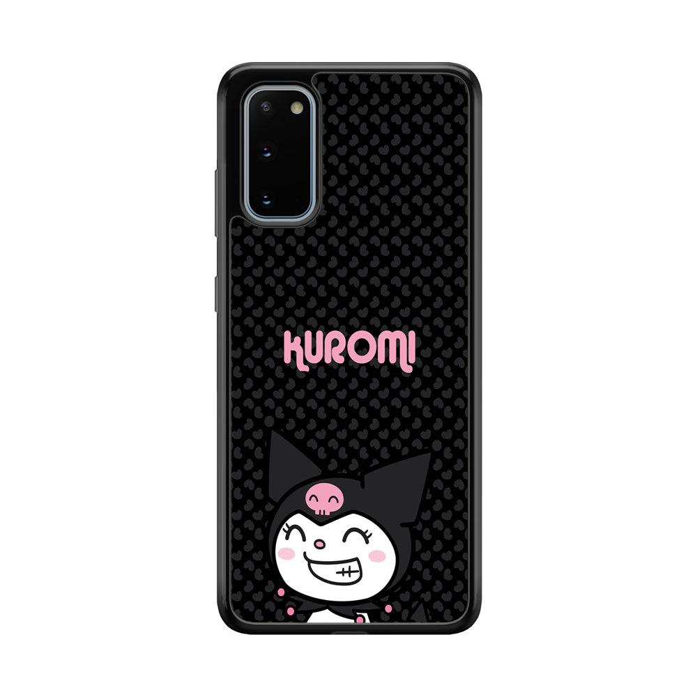 Kuromi Make The World Smile Samsung Galaxy S20 Case-Rubber Black (2D Case)-Oxvistore