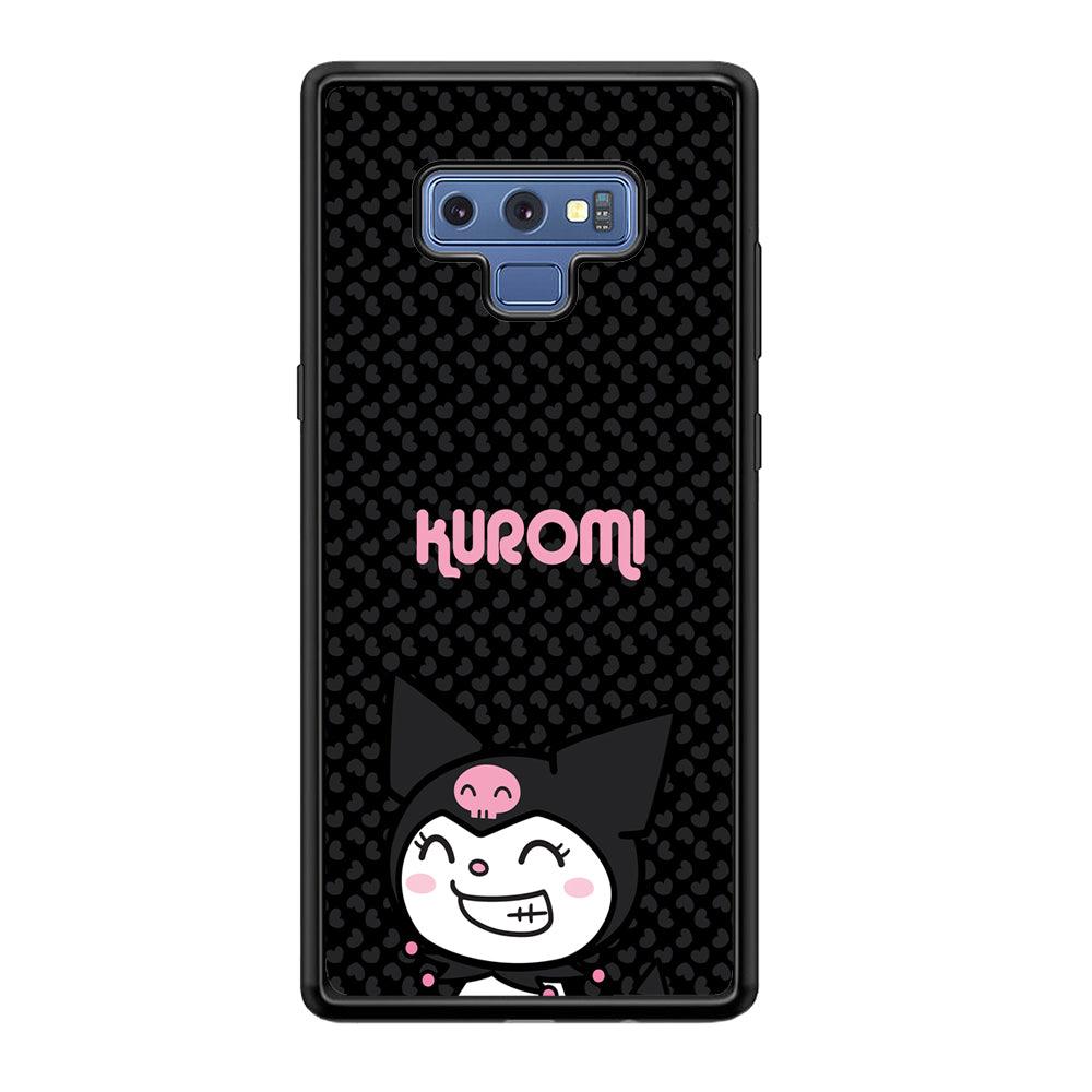 Kuromi Make The World Smile Samsung Galaxy Note 9 Case-Rubber Black (2D Case)-Oxvistore