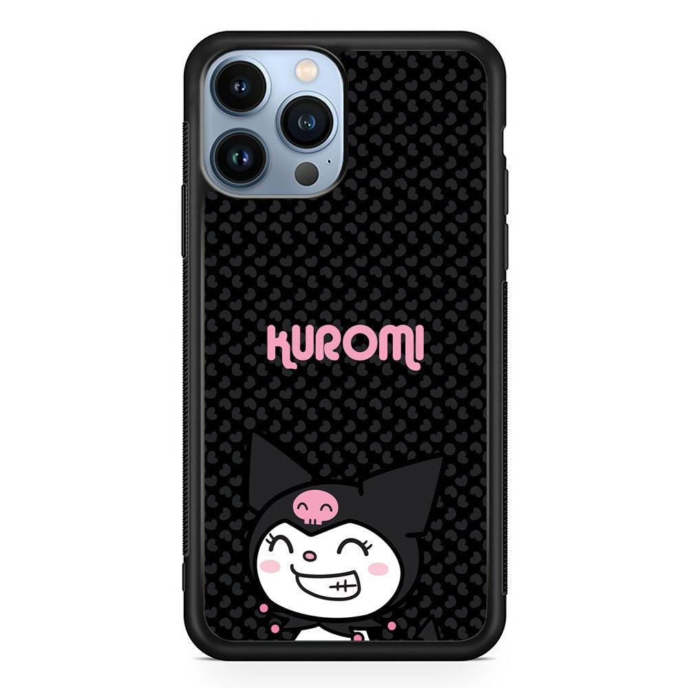 Kuromi Make The World Smile iPhone 13 Pro Max Case-Rubber Black (2D Case)-Oxvistore