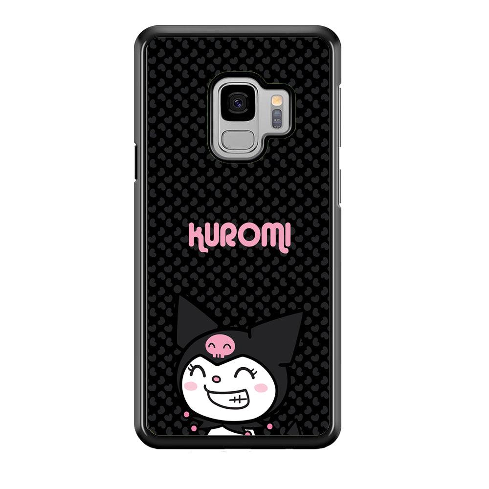 Kuromi Make The World Smile Samsung Galaxy S9 Case-Rubber Black (2D Case)-Oxvistore