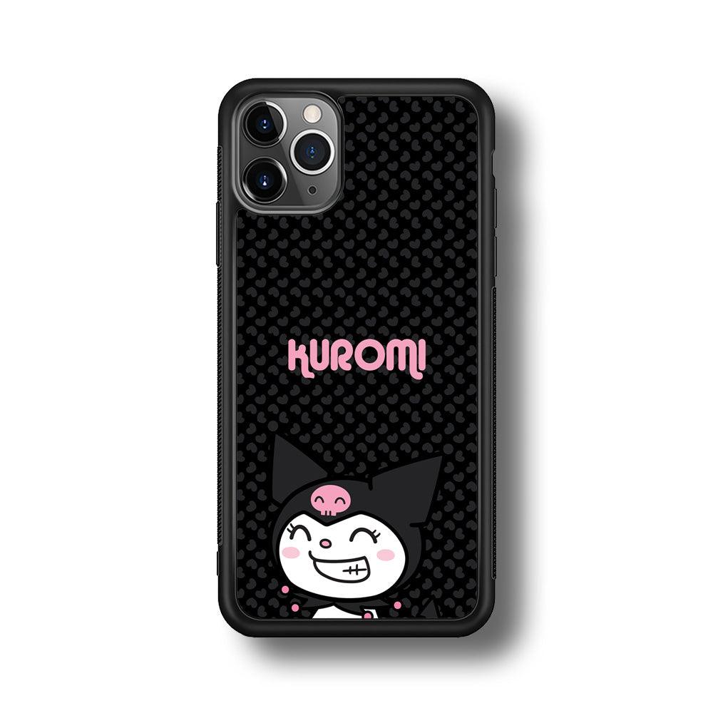 Kuromi Make The World Smile iPhone 11 Pro Case-Rubber Black (2D Case)-Oxvistore