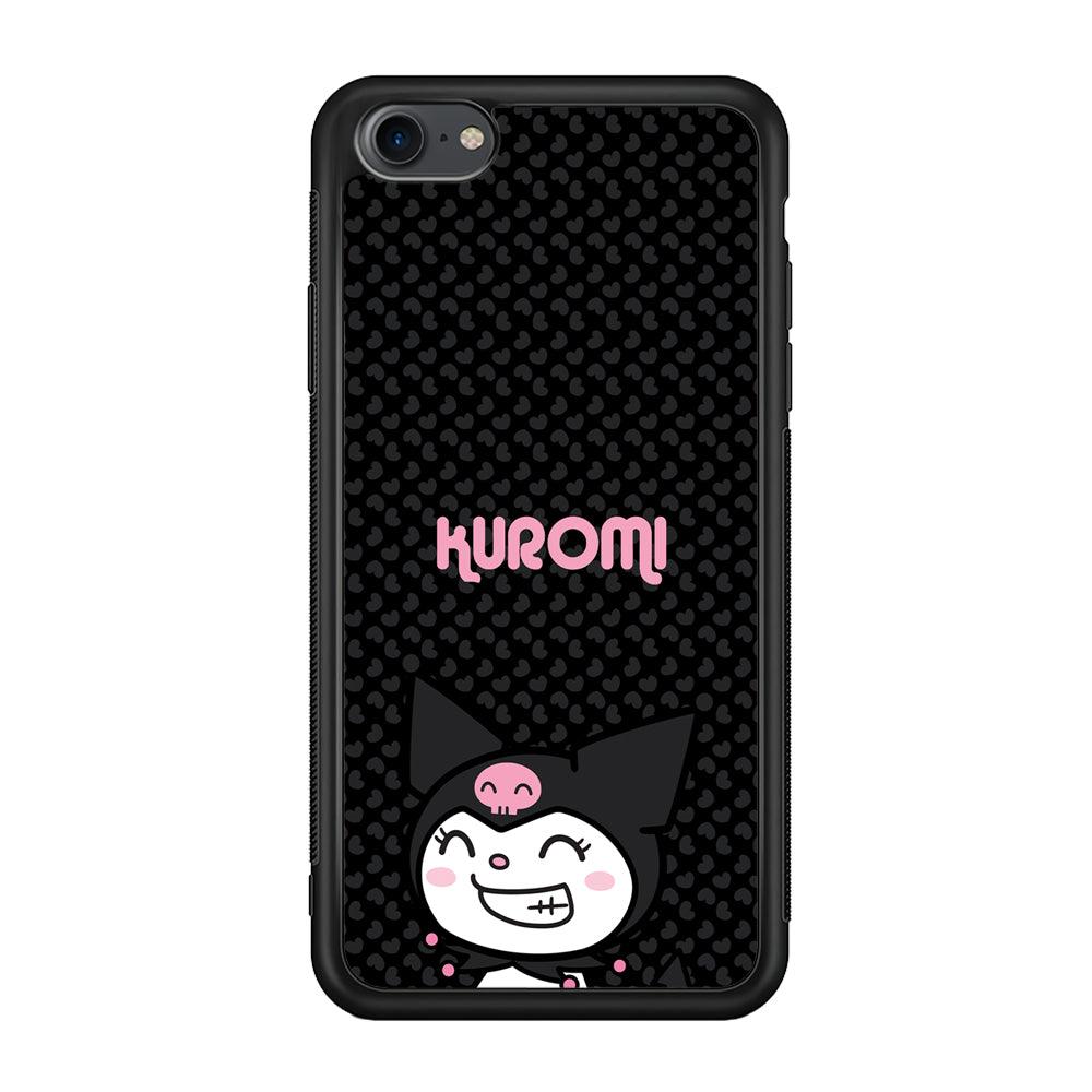 Kuromi Make The World Smile iPhone 8 Case-Rubber Black (2D Case)-Oxvistore