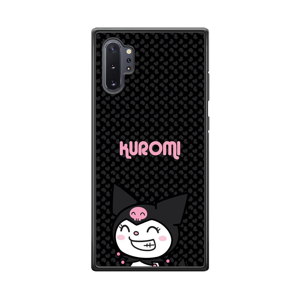 Kuromi Make The World Smile Samsung Galaxy Note 10 Plus Case-Rubber Black (2D Case)-Oxvistore