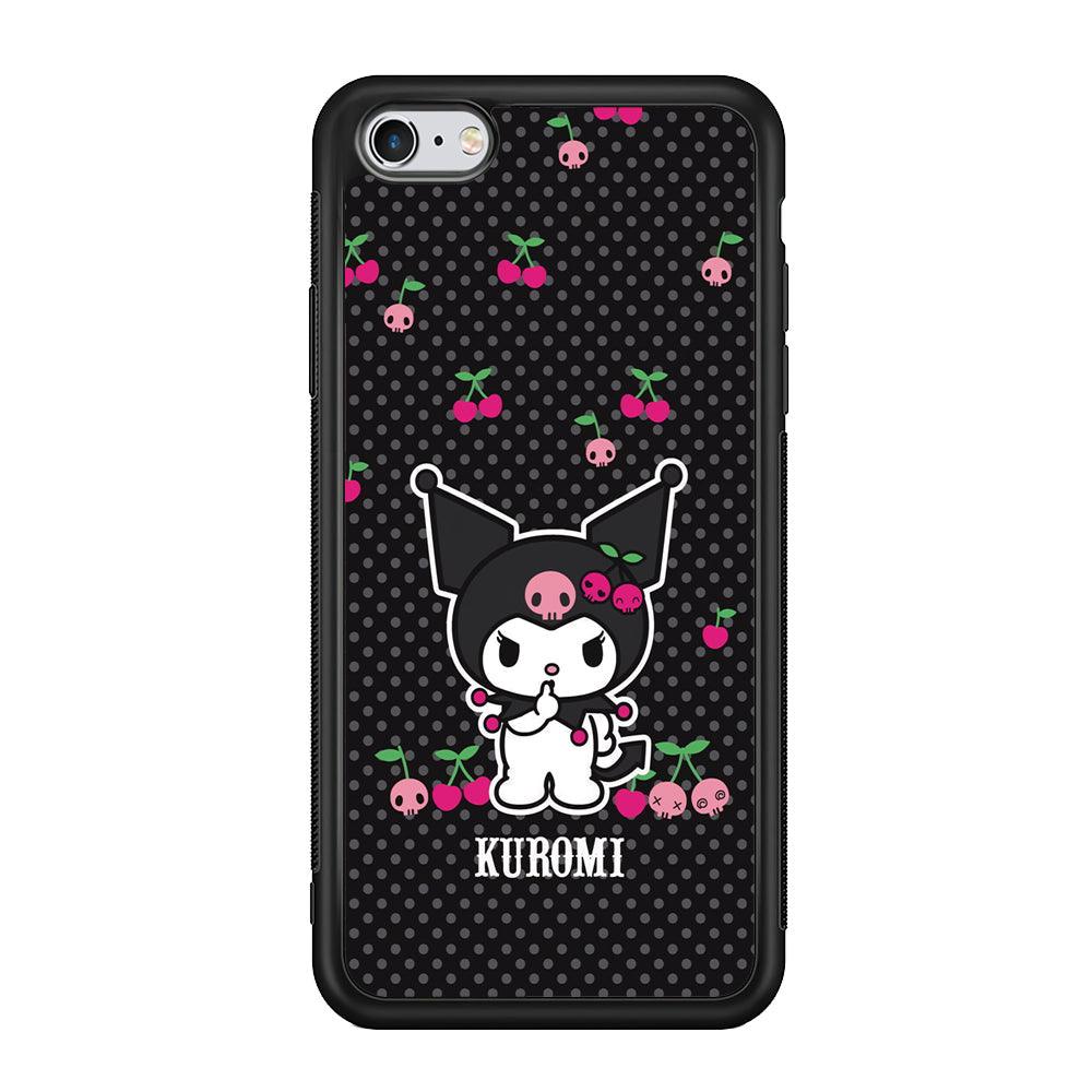 Kuromi Please Keep Silent iPhone 6 Plus | 6s Plus Case-Rubber Black (2D Case)-Oxvistore