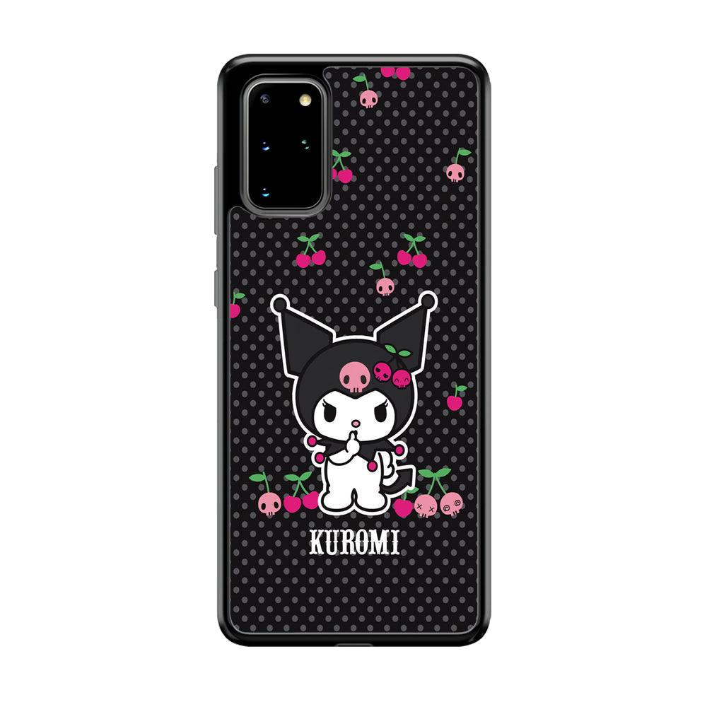 Kuromi Please Keep Silent Samsung Galaxy S20 Plus Case-Rubber Black (2D Case)-Oxvistore