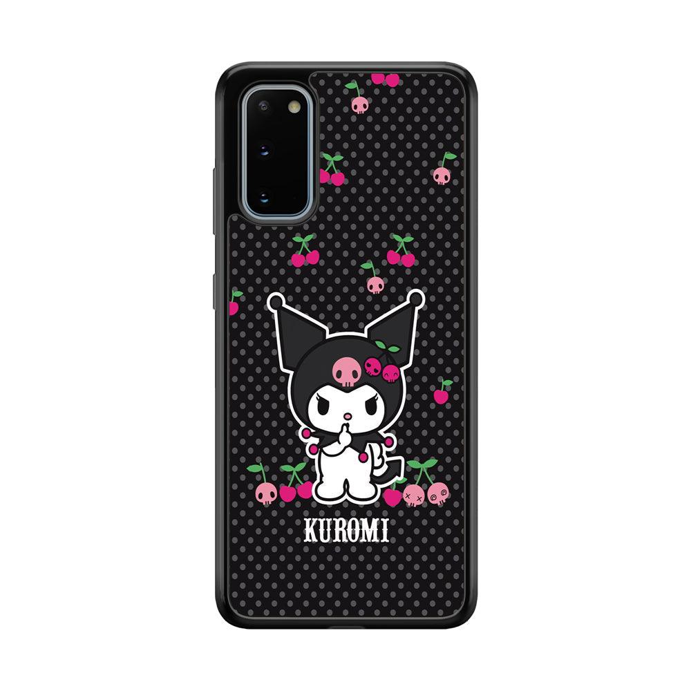 Kuromi Please Keep Silent Samsung Galaxy S20 Case-Rubber Black (2D Case)-Oxvistore