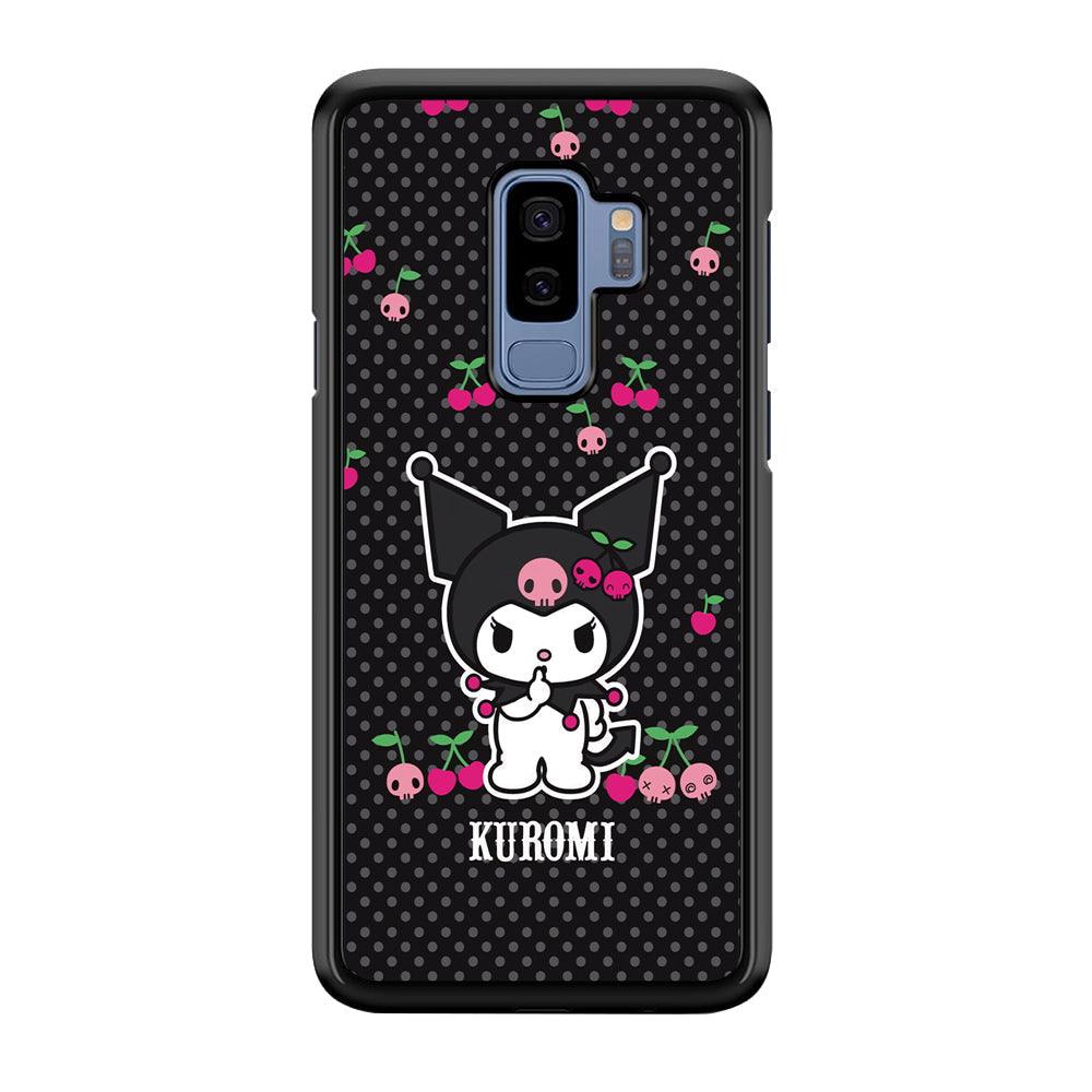 Kuromi Please Keep Silent Samsung Galaxy S9 Plus Case-Rubber Black (2D Case)-Oxvistore