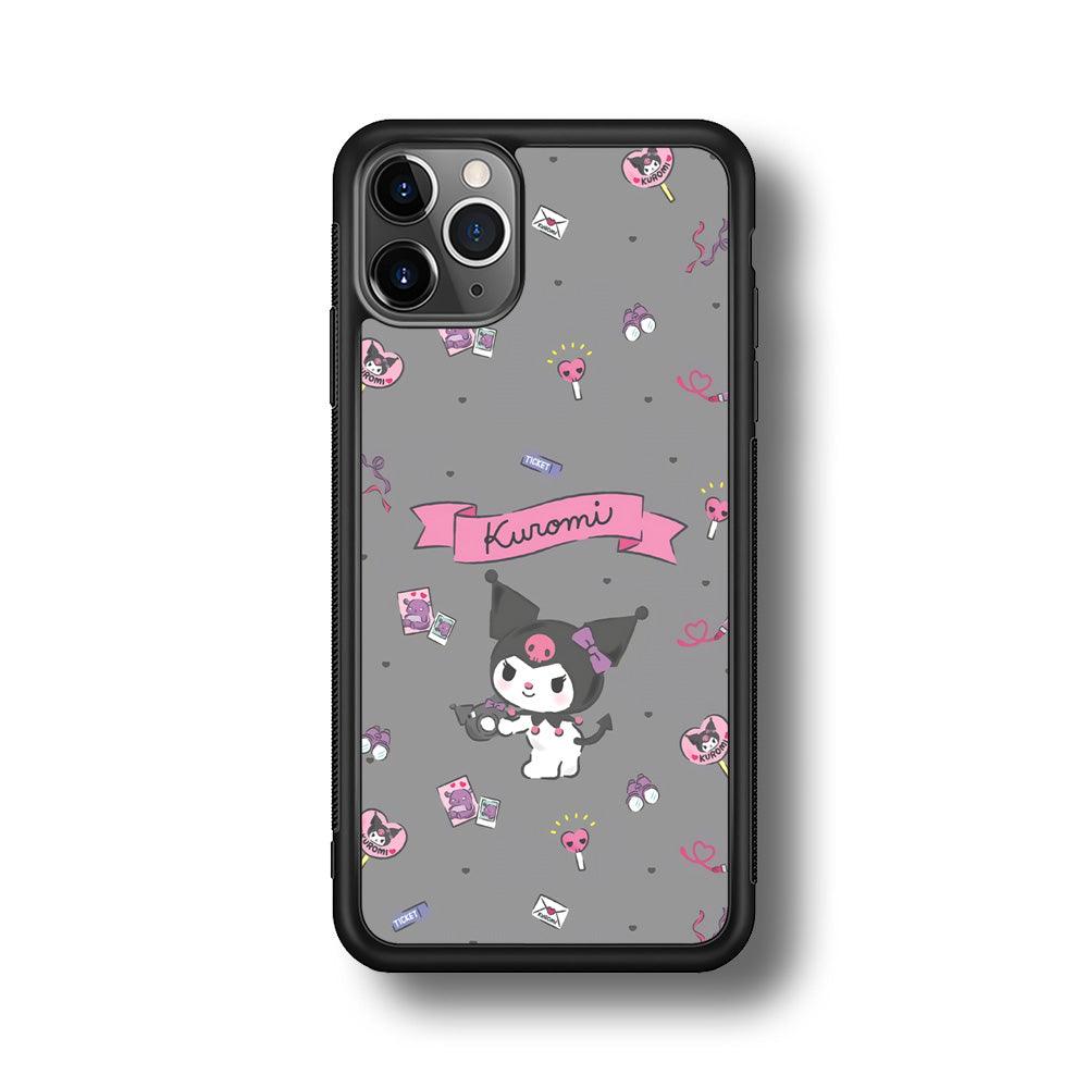 Kuromi Stage and Party iPhone 11 Pro Max Case-Rubber Black (2D Case)-Oxvistore