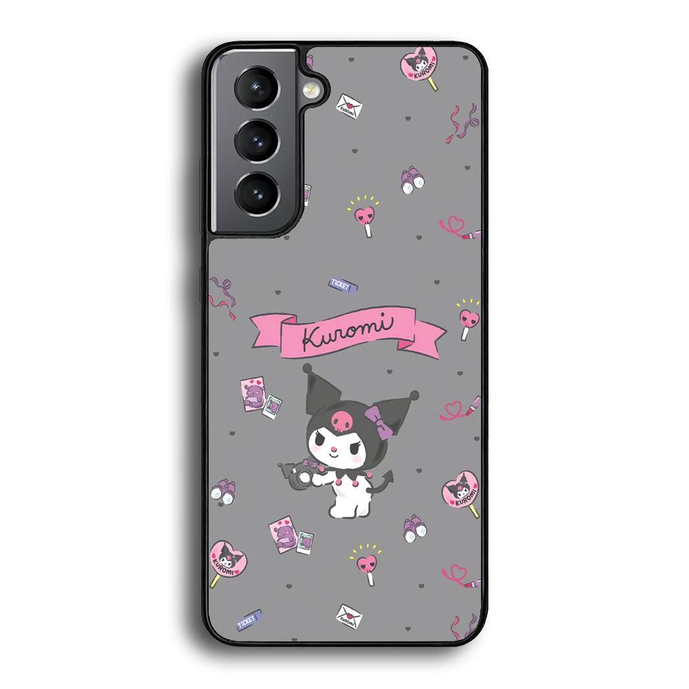 Kuromi Stage and Party Samsung Galaxy S21 Case-Rubber Black (2D Case)-Oxvistore
