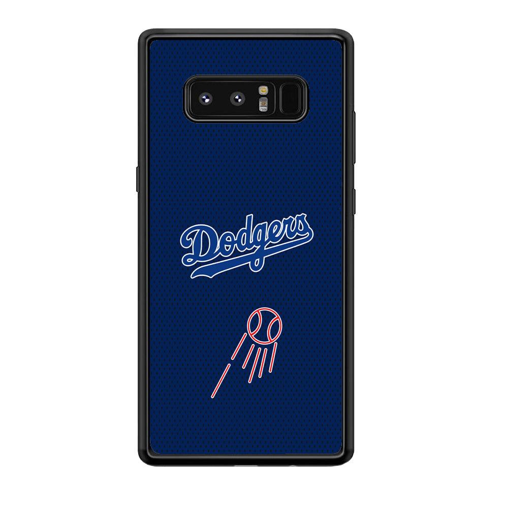 LA Dodgers Black Spot Patern Samsung Galaxy Note 8 Case-Rubber Black (2D Case)-Oxvistore