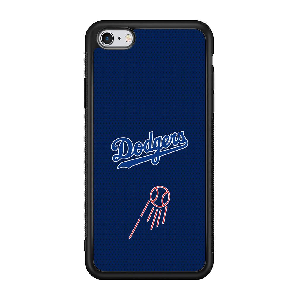 LA Dodgers Black Spot Patern iPhone 6 Plus | 6s Plus Case-Rubber Black (2D Case)-Oxvistore