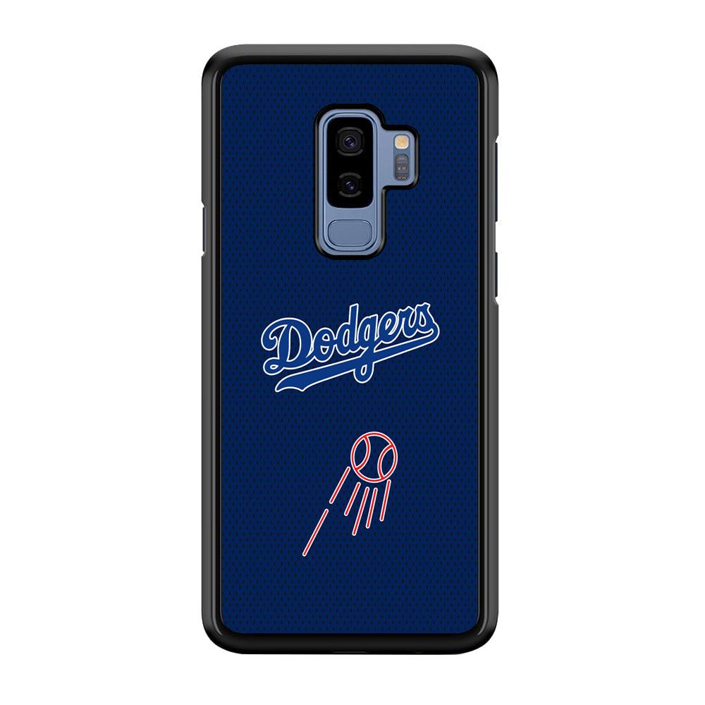 LA Dodgers Black Spot Patern Samsung Galaxy S9 Plus Case-Rubber Black (2D Case)-Oxvistore