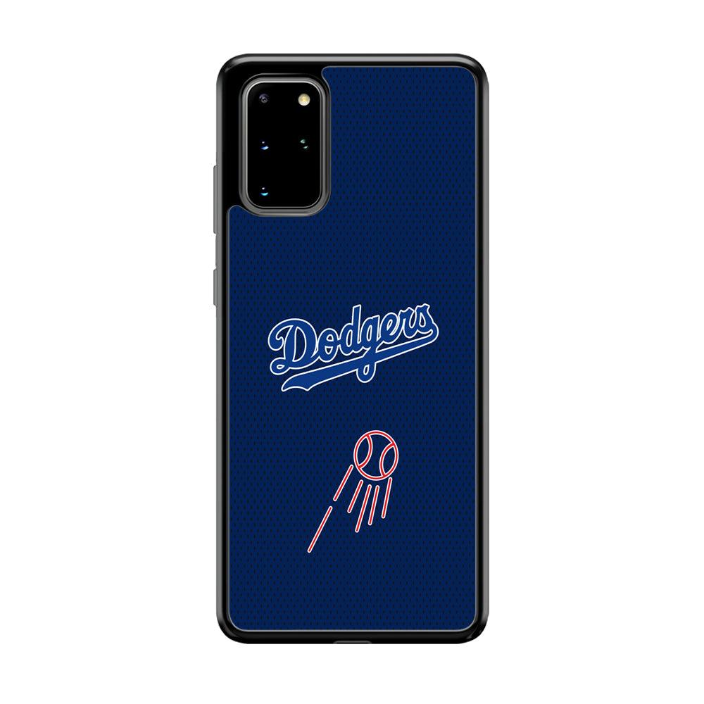 LA Dodgers Black Spot Patern Samsung Galaxy S20 Plus Case-Rubber Black (2D Case)-Oxvistore