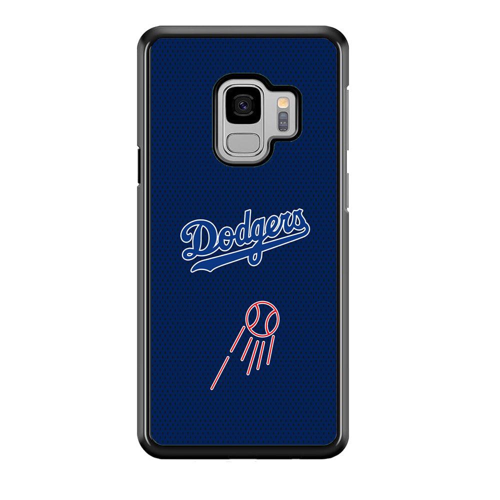 LA Dodgers Black Spot Patern Samsung Galaxy S9 Case-Rubber Black (2D Case)-Oxvistore