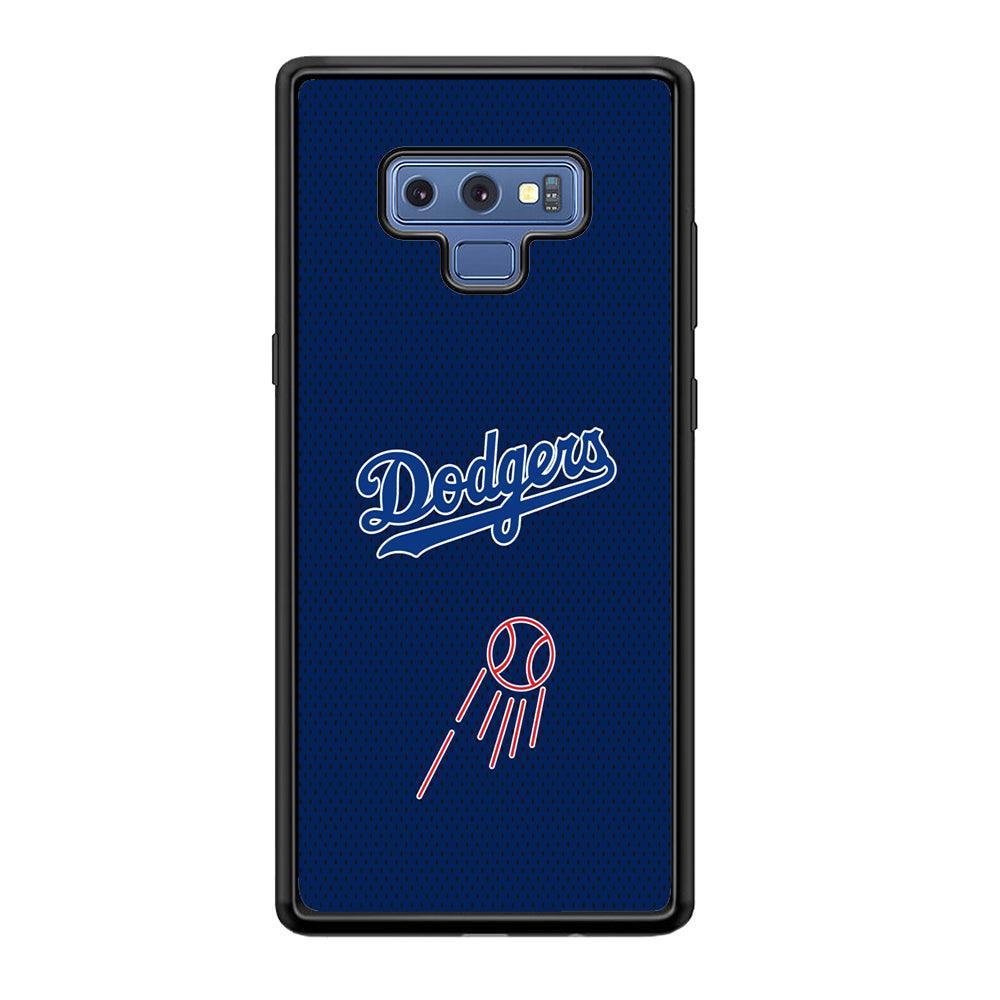 LA Dodgers Black Spot Patern Samsung Galaxy Note 9 Case-Rubber Black (2D Case)-Oxvistore