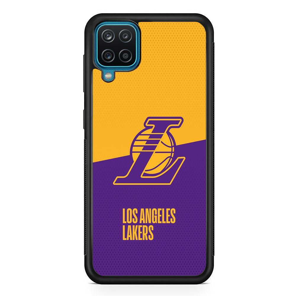 LA Lakers Handheld The Victory Samsung Galaxy A12 Case-Rubber Black (2D Case)-Oxvistore
