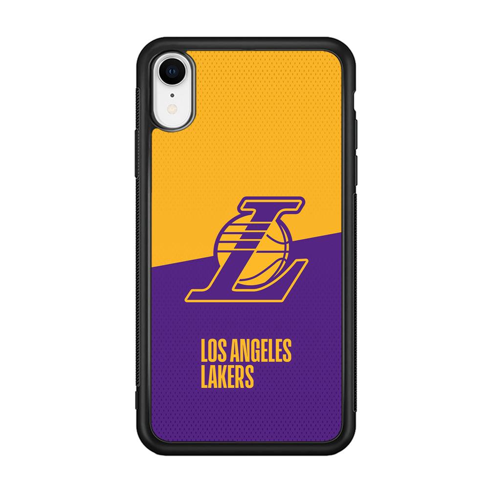 LA Lakers Handheld The Victory iPhone XR Case-Rubber Black (2D Case)-Oxvistore