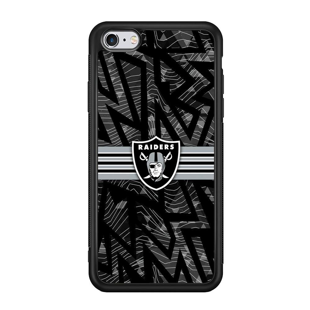 Las Vegas Raiders Raiders Black Shape Contour iPhone 6 Plus | 6s Plus Case-Rubber Black (2D Case)-Oxvistore