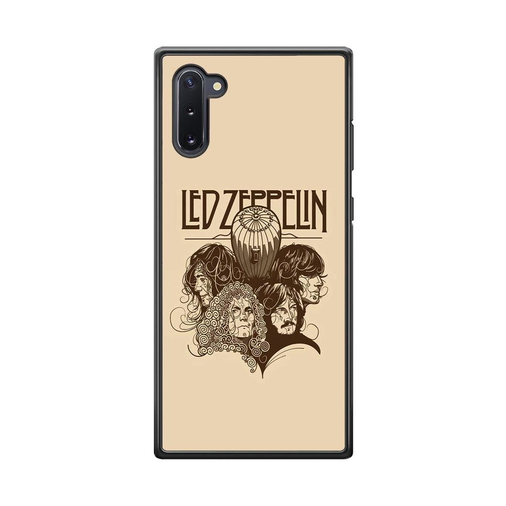 Led Zeppelin Face Art Poster Samsung Galaxy Note 10 Case-Rubber Black (2D Case)-Oxvistore