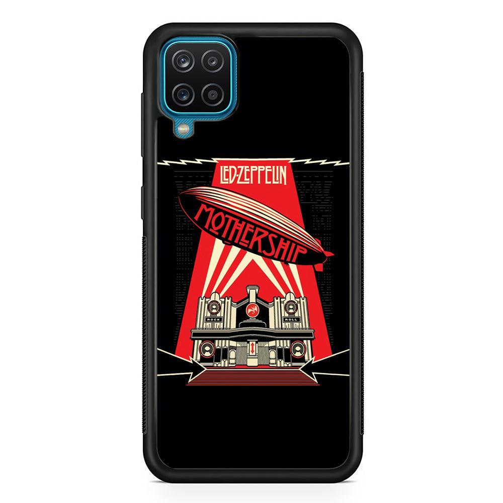 Led Zeppelin The Mothership Samsung Galaxy A12 Case-Rubber Black (2D Case)-Oxvistore