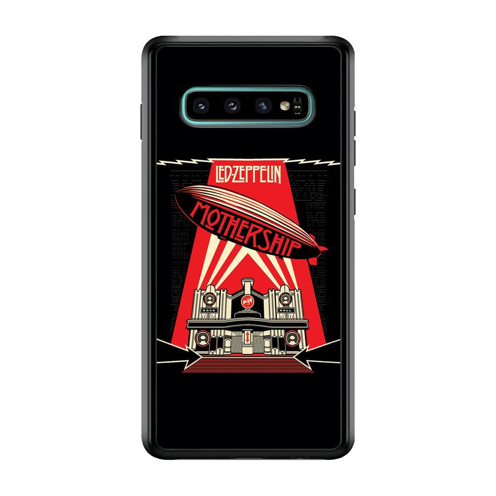 Led Zeppelin The Mothership Samsung Galaxy S10 Case-Rubber Black (2D Case)-Oxvistore