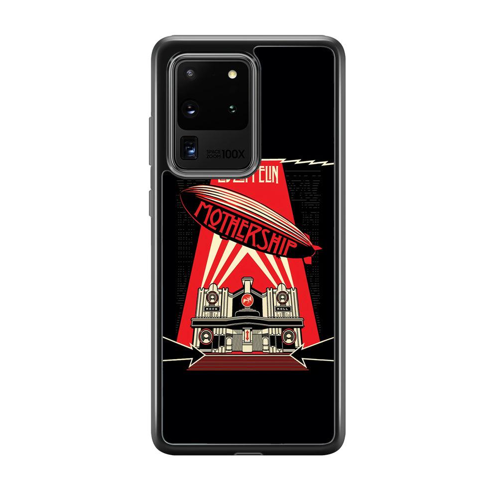 Led Zeppelin The Mothership Samsung Galaxy S20 Ultra Case-Rubber Black (2D Case)-Oxvistore
