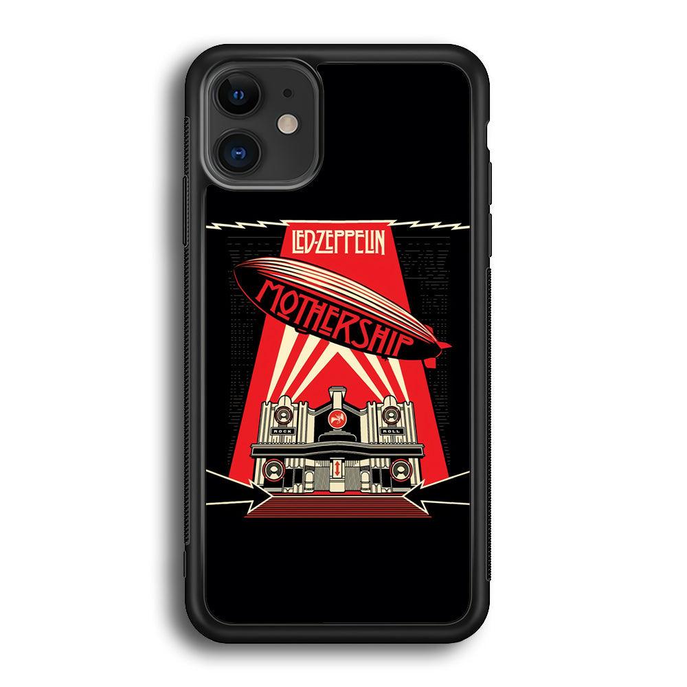 Led Zeppelin The Mothership iPhone 12 Case-Rubber Black (2D Case)-Oxvistore