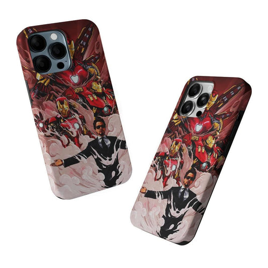 Legend Tony Stark Iron Man 2 in 1 Tough Phone Case-Oxvistore