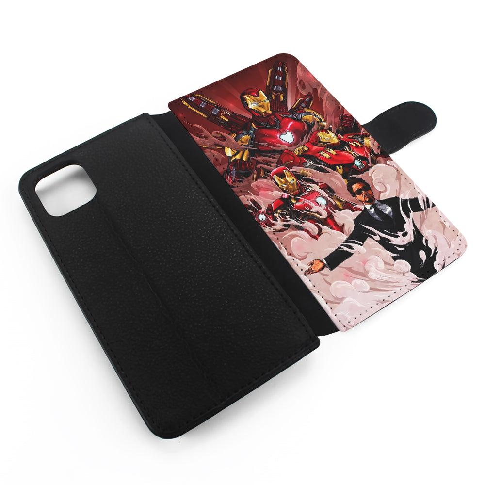 Legend Tony Stark Iron Man Flip Wallet Phone Case-Oxvistore