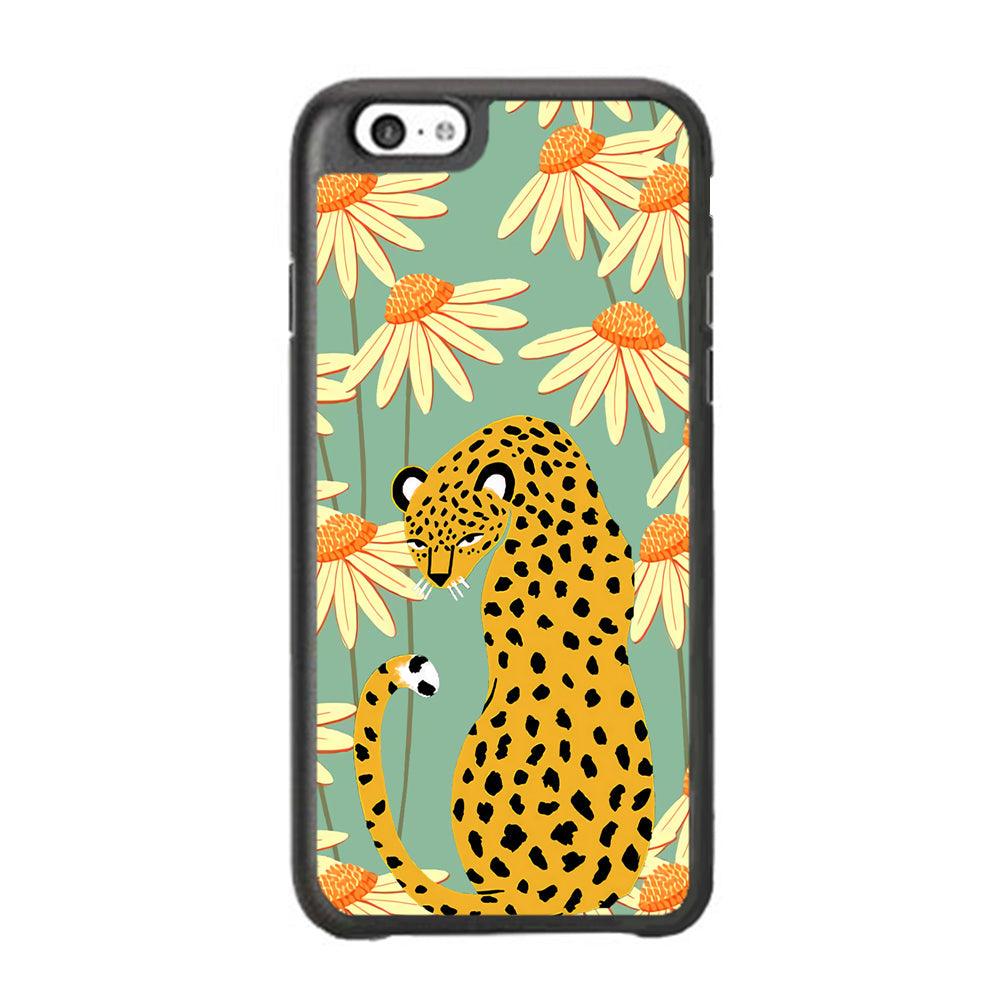 Leopard Flower Umbrella iPhone 6 Plus | 6s Plus Case-Rubber Black (2D Case)-Oxvistore