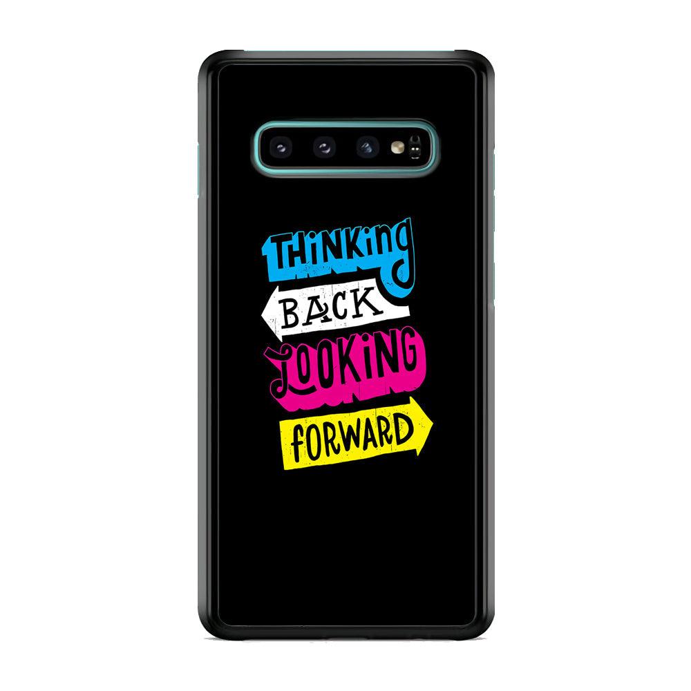 Life Impulse -Thinking Forward- Samsung Galaxy S10 Case-Rubber Black (2D Case)-Oxvistore